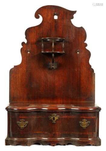 AN UNUSUAL EARLY 18TH CENTURY WALNUT TABLE TOP HANGING CABIN...