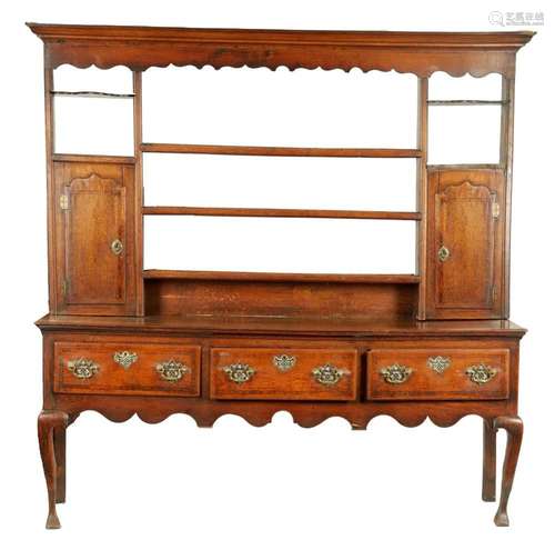 A GOOD LATE 18TH CENTURY CROSSBANDED OAK SHROPSHIRE DRESSER ...