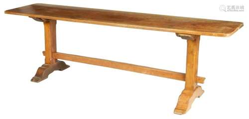 A 17TH CENTURY WALNUT TRESTLE TABLE