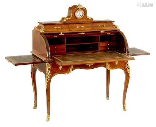 A 19TH CENTURY LOUIS XVI STYLE ORMOLU MOUNTED KINGWOOD AND M...