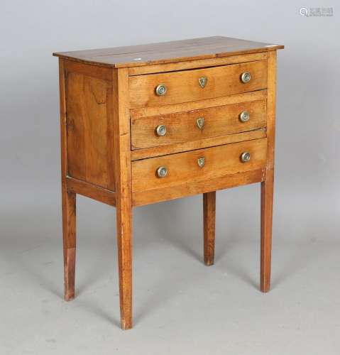 An 18th century provincial walnut chest of three drawers