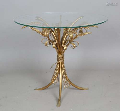 A 20th century gilt metal occasional table