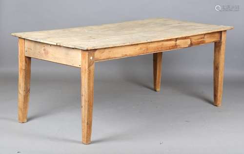 A 19th century pine farmhouse table