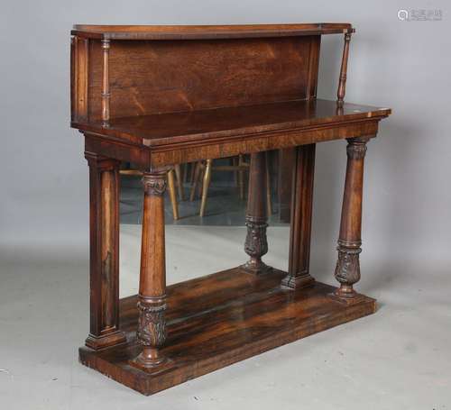 A William IV rosewood console chiffonier