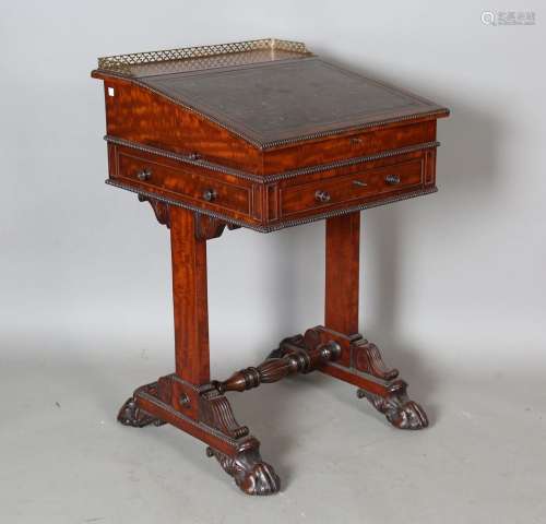 A fine Regency mahogany Davenport