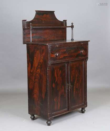 A mid-19th century American painted pine chiffonier