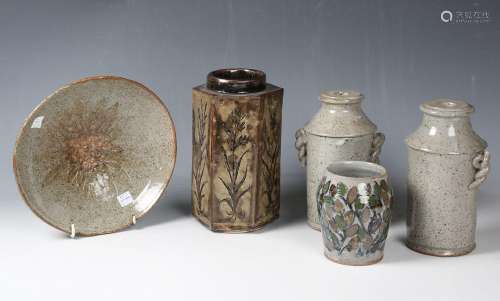 A small group of art pottery by Robert Garnet Heal, comprisi...