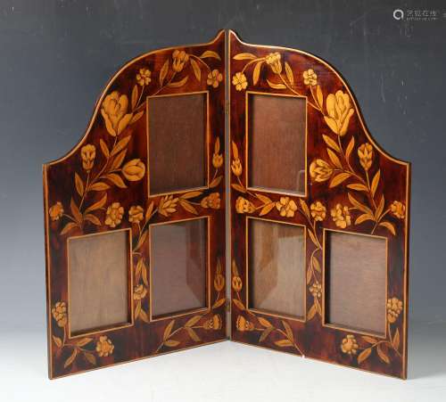 An early 20th century Arts and Crafts penwork hinged photogr...