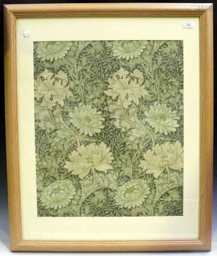 A William Morris for Morris & Co block printed 'Chrysant...