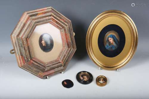 A late 19th century Continental porcelain miniature plaque d...