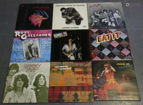 A collection of approximately eighty-seven LP records, inclu...