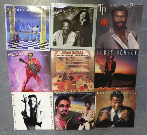 A collection of approximately eighty-seven LP records and tw...