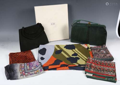 A selection of mainly 20th century designer silk shawls and ...