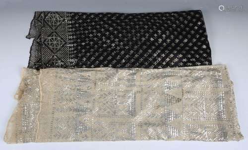 An early 20th century Egyptian Assuit cream net and silver a...