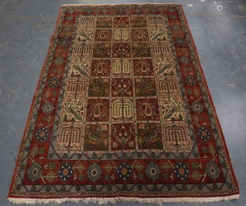 A Qum garden design rug, Central Persia, mid/late 20th centu...