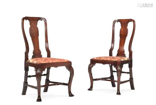 A PAIR OF IRISH GEORGE II MAHOGANY CHAIRS, CIRCA 1750