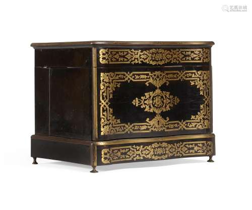 Y A NAPOLEON III EBONISED, ROSEWOOD AND BRASS MARQUETRY DECA...