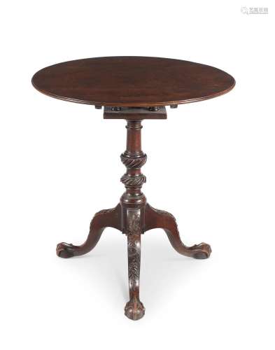 A GEORGE III MAHOGANY 'BIRDCAGE' TRIPOD TABLE, CIRCA 1760