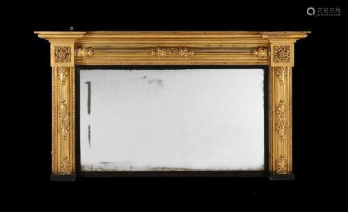 A WILLIAM IV GILTWOOD OVERMANTLE MIRROR, CIRCA 1835