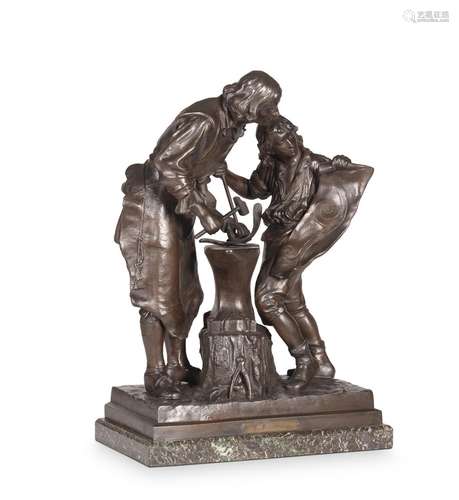 ADRIAN ETIENNE GAUDEZ (FRENCH, 1845-1902), A LARGE BRONZE FI...