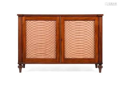 A GEORGE IV MAHOGANY SIDE CABINET, CIRCA 1825