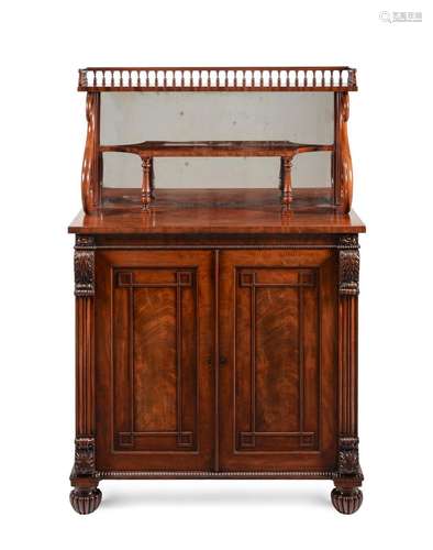 A REGENCY MAHOGANY SIDE CABINET, BY GILLOWS, CIRCA 1820