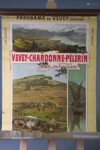 SUISSE - VEVEY - DÉBUT DU XXe siècle<br />
Panorama de Vevey...