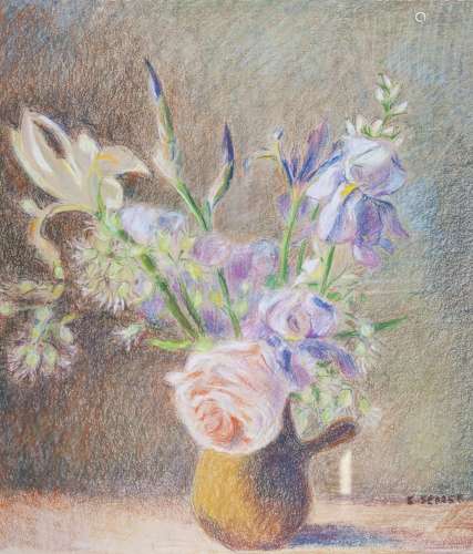 Edith BERGER (1900-1994)<br />
Bouquets de fleurs <br />
Pas...