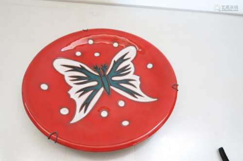 Jean PICARD LE DOUX (1902-1982)<br />
Assiette en céramique ...