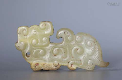 Spring and autumn jade carved tiger ornament