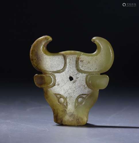 Western Zhou jade bull-facial ornament