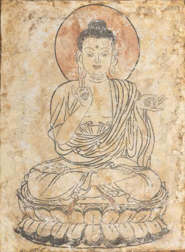 Tang fresco depicted a buddha