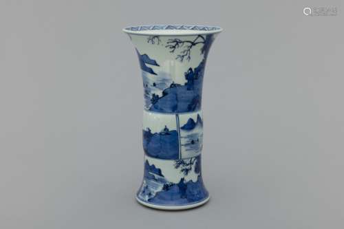 Qing blue and white flowers holder