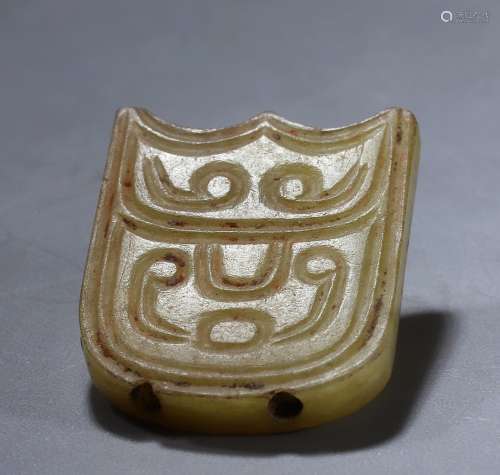 Shang jade shield ornament