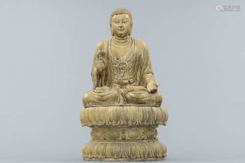 Tang celadon Sakyamuni statue