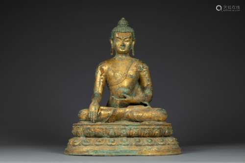 Ming gilt bronze buddha statue