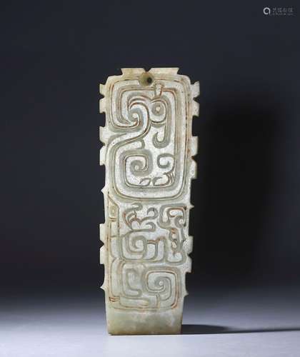 Spring and autumn jade carved ornament with bird-carvings