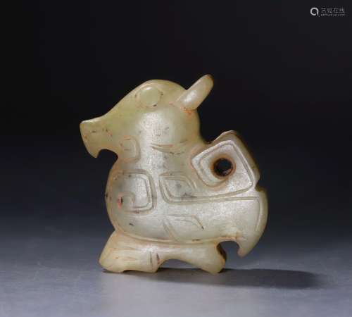 Shang jade carved bird ornament
