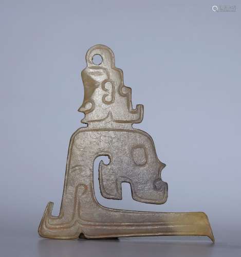 Shang period jade god-figure pendant