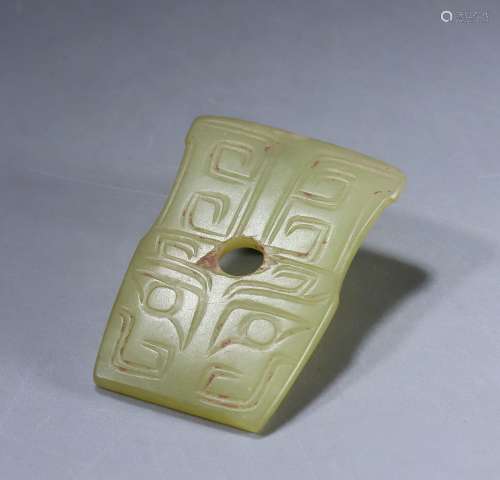 Shang jade mask pendant