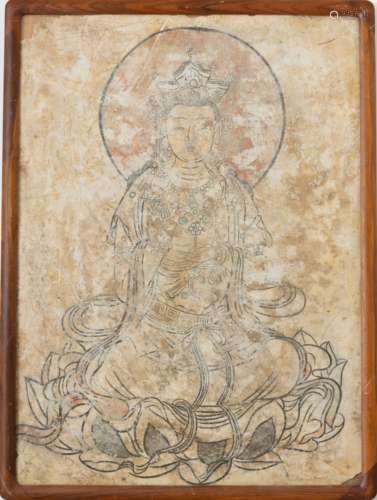 Tang fresco depicted a buddha