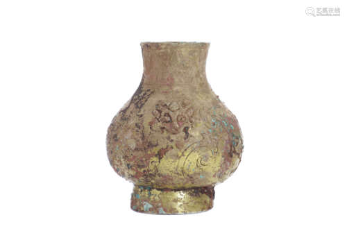 Han gilt bronze HU jar