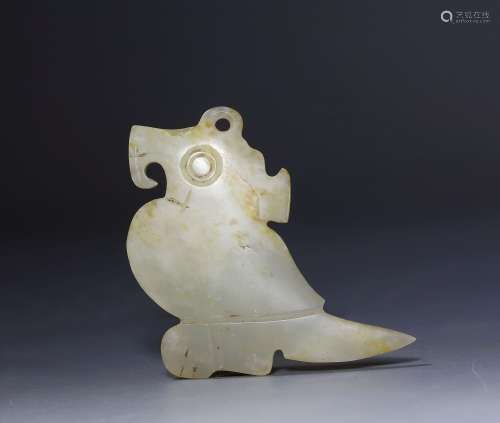 Shang jade carved bird