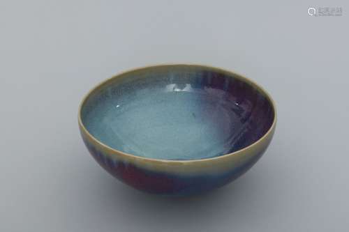Large Northern Song sky-blue glazed ceramic bowl