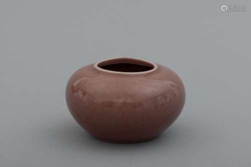 Qing scholar Ji-red porcelain water-pot