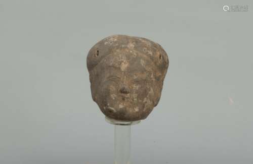 Han attendant pottery head