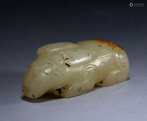 Western Zhou jade carved monster