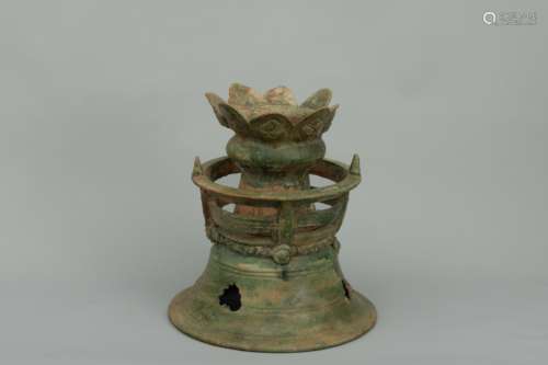 Large Liao green glazed ceramic pagoda