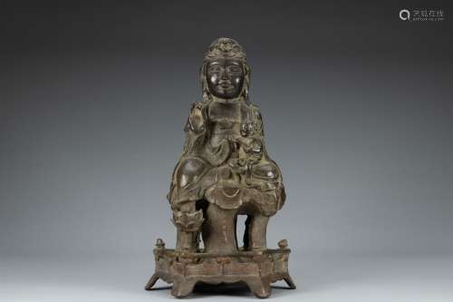Ming sandlewood buddha statue