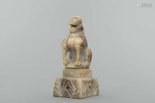 Tang stone censer with a lion on top